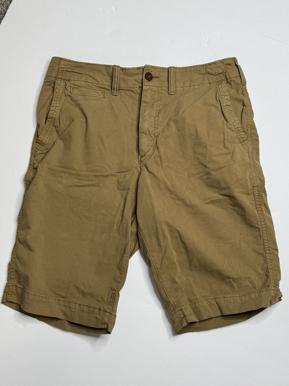 American Eagle Men’s 30 Khaki Chino Shorts Next Level Flex 10.5 Inseam